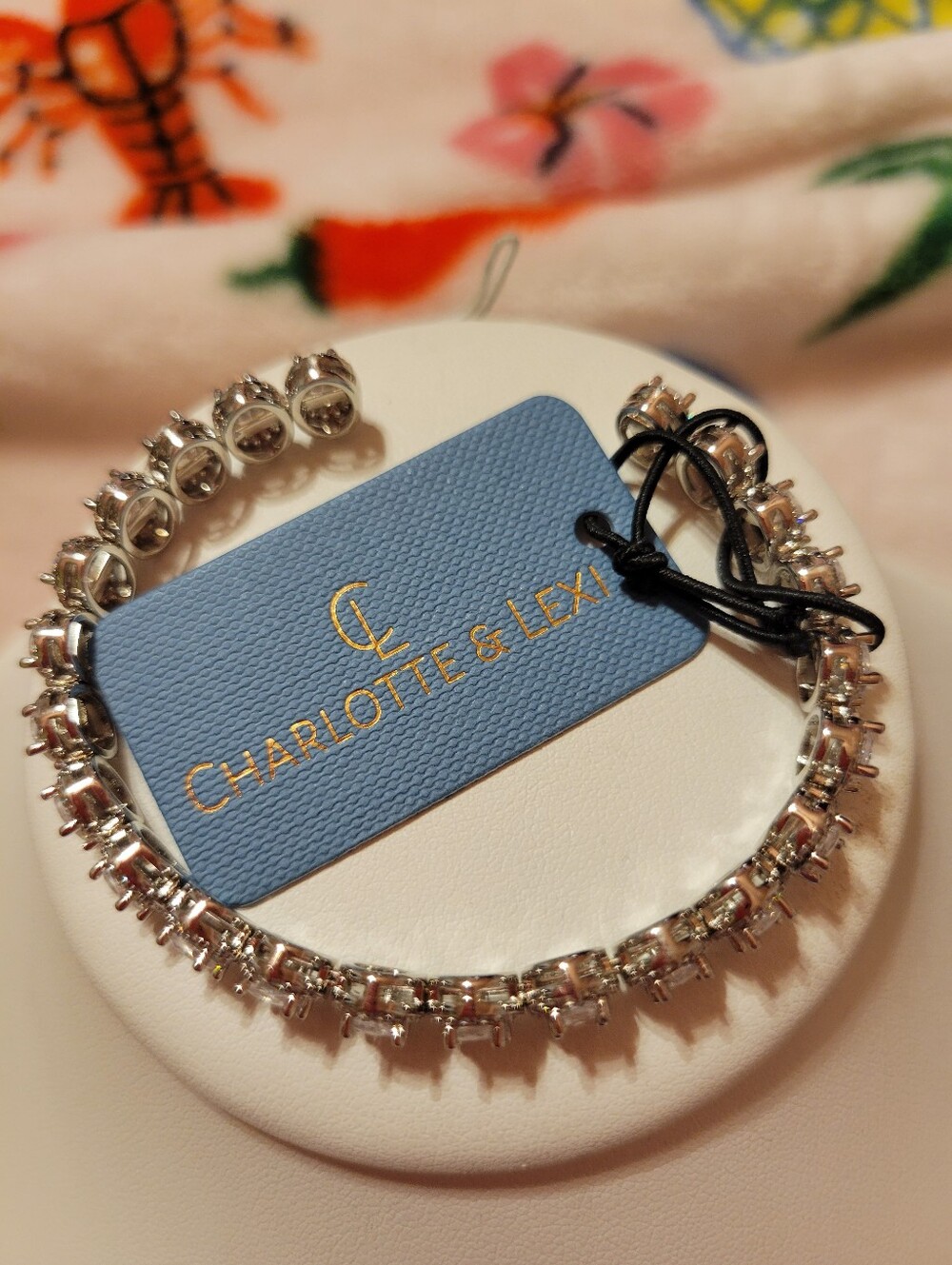 Charlotte Lex Silver Elegant Crystal  Bracelet